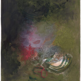 “Nightfall“, 20 x 16 inches, mixed media on paper, 2024-2025