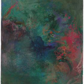 “Undersea“, 20 x 16 inches, mixed media on paper, 2024-2025
